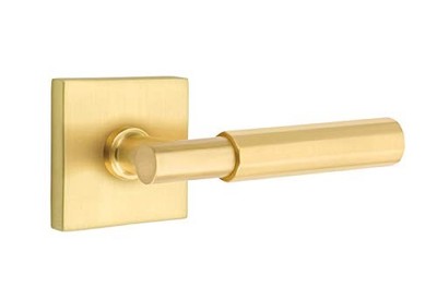 Emtek Select Passage, Square Rosette, T-Bar Stem, Faceted Handle US4 LH