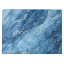 Blue Marble Kitchen Glass Cutting Board Ocean Decorative Gift Marbled Granite...