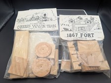 Vintage 1974 Chief Honest John Wooden Covered Wagon  Fort DIY Kits SEE PICS