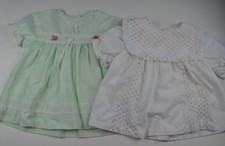 Vintage Girls Dress Size 12 Months JC Penney Toddle Time Green Pastel