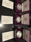 3 - 1986 Proof Silver Eagles:  1oz Troy Silver