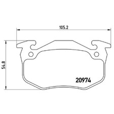 Satz Bremsbeläge Bremsklötze hinten für Peugeot 206 2A/C CC 2D SW 2E/K | 2452