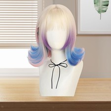 Cosplay Wig with 2 Clips Stylish Dress up Versatile Outfit Short for Theme Party