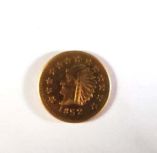 1852 California Fractional Gold — photo from the most recent tracked eBay sale