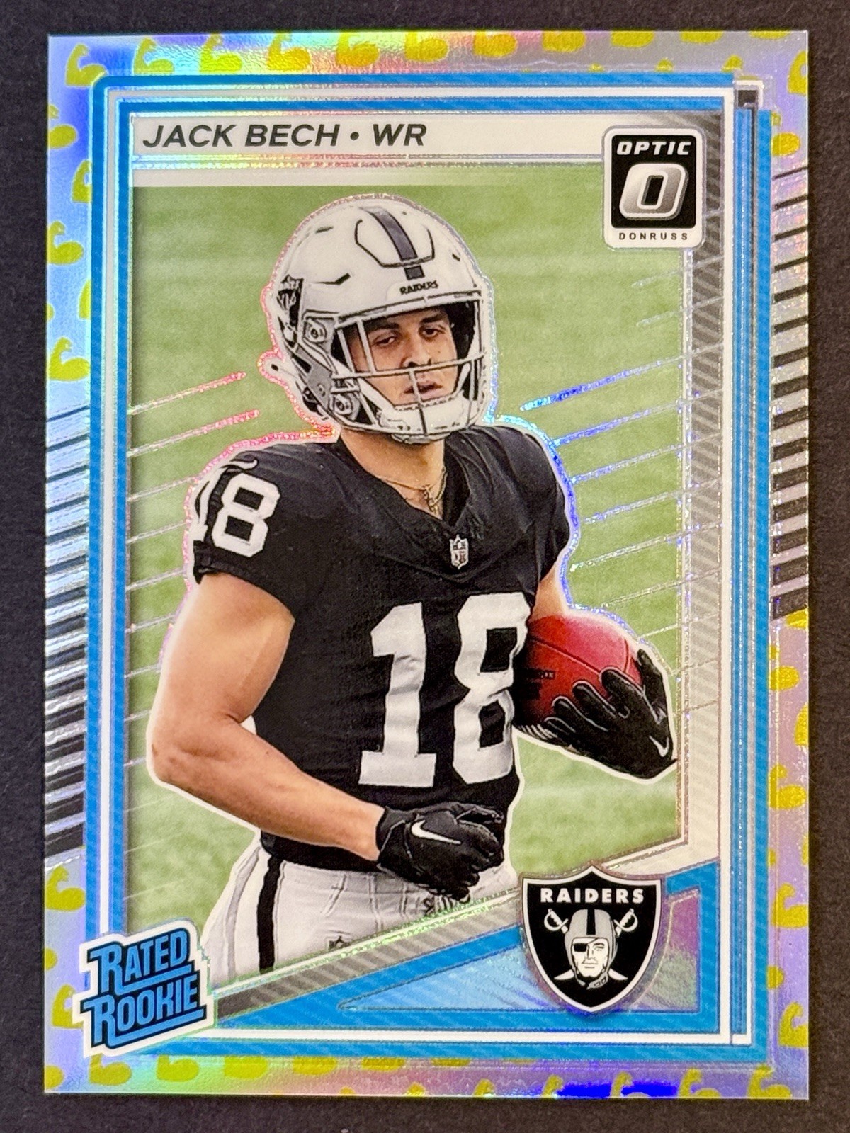 2025 Donruss Optic - Jack Bech Rated Rookie Flex Prizm /199 #211 Raiders