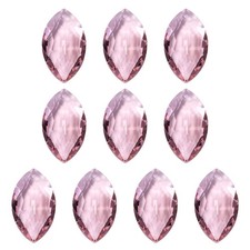 K9 Crystal Pendants Oval Beads, 10 Pack 38mm Chandelier Prisms DIY Pink