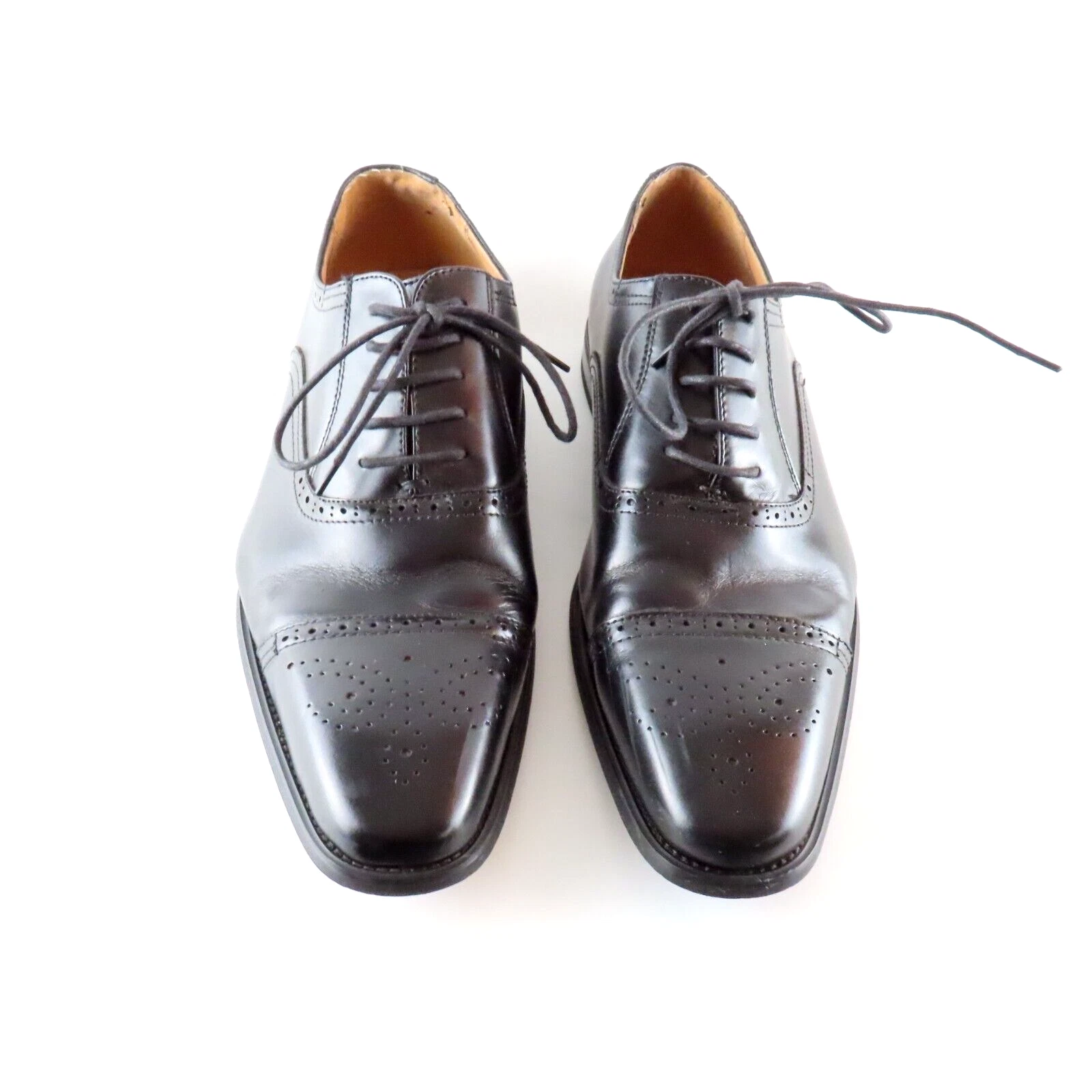 JORDAN Scarpe eleganti La Milano Oxford uomo 13 punta cappuccio pelle nera stringate Italia italiane