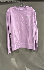 The North Face Women's Pink Logo Patch Crewneck Sweatshirt Sz L
