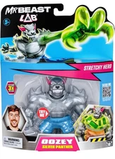 Mr Beast Lab Stretchy Hero Squishy Oozey Silver Panther Figure 5"