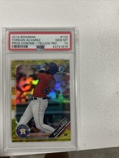2019 Bowman Chrome #123 Yordan Alvarez Yellow Refractor /75  PSA 10 Gem 