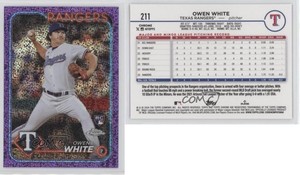 2024 Topps Chrome Purple Speckle Refractor /299 Owen White #211 Rookie RC