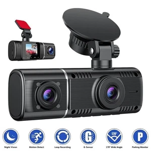 TOGUARD FHD Car Both 1080P Dual Dash Cam IR Night Vision Video Recorder Camera