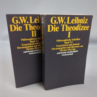 Gottfried Wilhelm Leibniz Die Theodizee I II 2 Bände Philosophie Suhrkamp stw