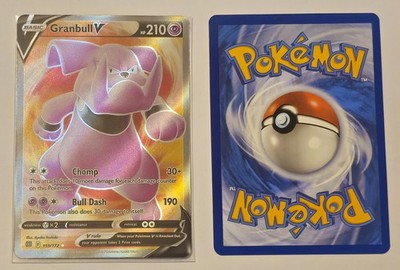 Granbull V Full Art 159/172 Brilliant Stars Holo Pokémon TCG & Bonus Card