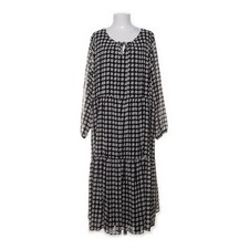 Via Appia Due, Maxikleid, Größe: 48, 642 871, Schwarz/Weiß #Tcc