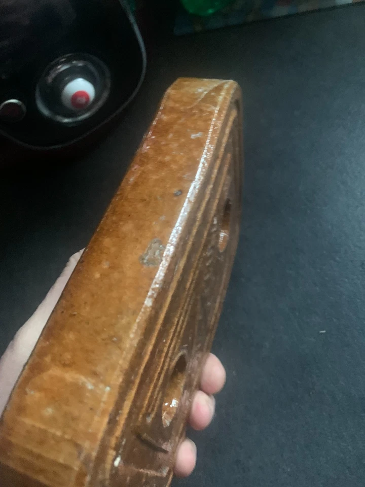 Ancienne brique chauffe lit en terre cuite vernissée  " Chauffeuse " 1930 - Photo 3/3