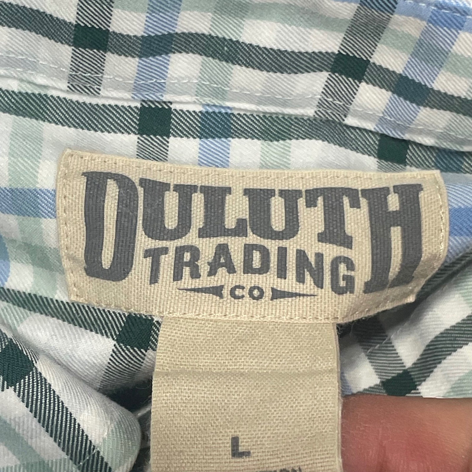 Duluth Trading Button Down Shirt Long Sleeve Plai… - image 4