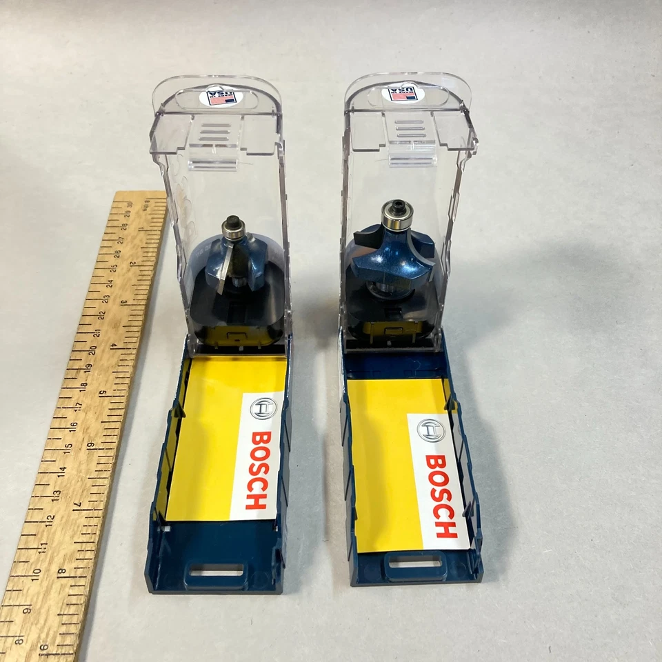 Bosch Router Bits 2 Pc 1/4" & 1/2" Roundover Bit 1/2" Shank USA - Image 4 of 4