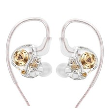 Wired Gaming Headphones IEM Earphones with 1DD,QKZ ENZO in Ear Monitor - White