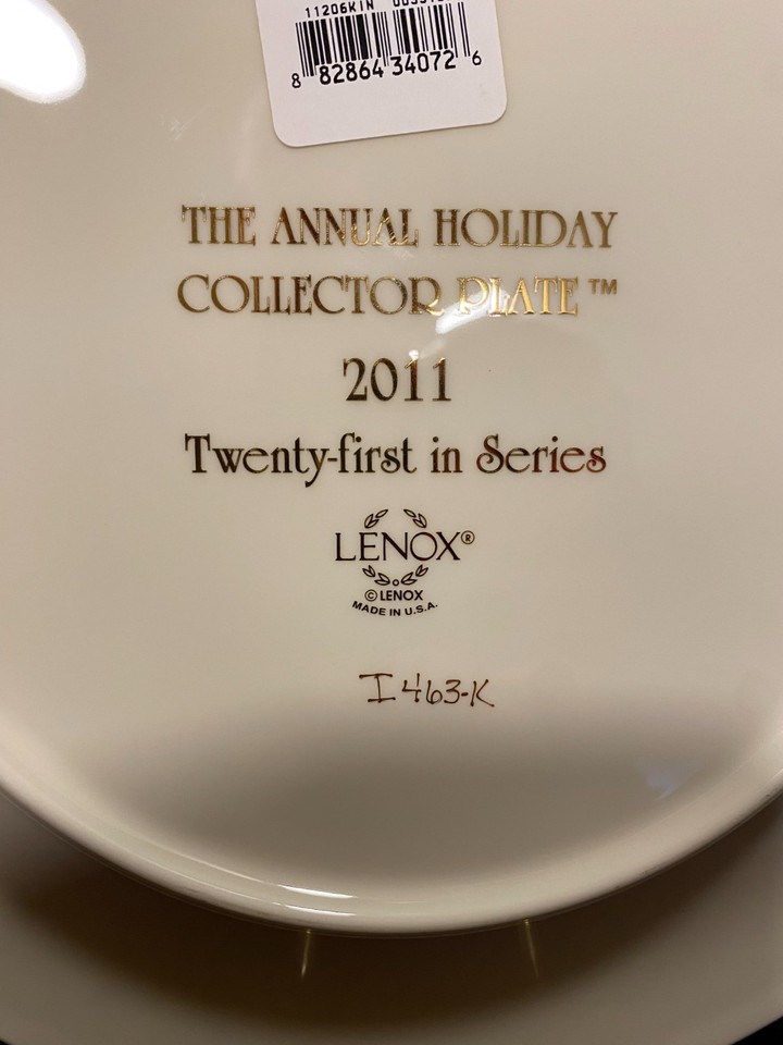 Lenox Annual Holiday Collector Plate Home For Christmas 10.5 In 18th In Series 2008 793212