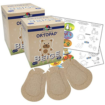 Ortopad Bamboo Beige Eye Patches Regular Size 2 Boxes 100 Patches Stickers