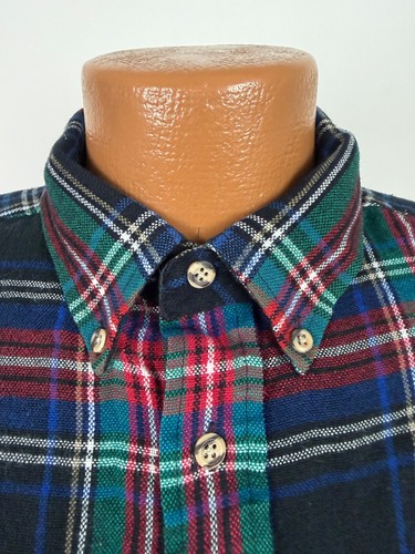 Vintage 90s Flannel Shirt Men XL Black Tartan Plaid Outdoors Lightweight Acrylic, Size XL, $16.71 - Photo 3