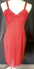 Vintage Rogers Red Lace Accent Negligee Size 34 Short