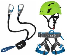 SALEWA Klettersteigset Via Ferrata Premium Attac, Evo Klettergurt, Toxo 3.0 Helm