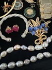 LUXURY LUX LOT OF VTG GORGEOUS JEWELRY MIX LOCKE SWAROVSKI DONNA KARAN AMBER FES — photo 3