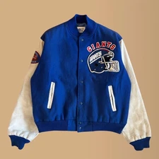 Chalk Line Stadium Jacket 80s-90s XL Leather Wool Good Condition