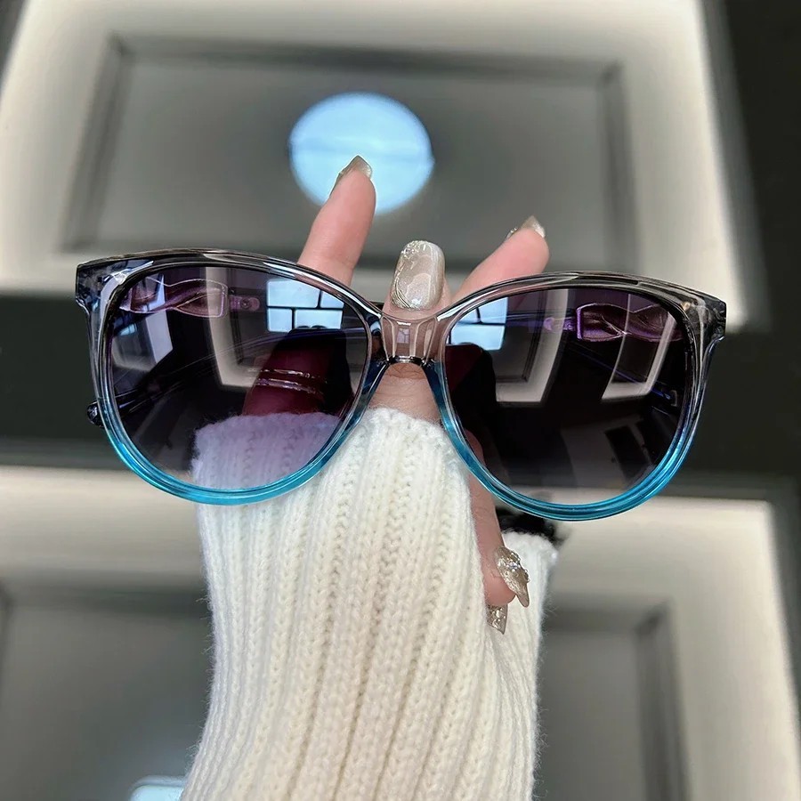 Women Cat Eye Sunglasses Retro Fashion Designer Anti-reflective Mirror Travel