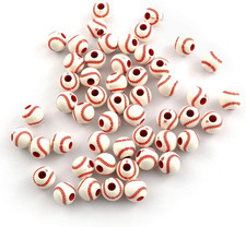 100Pcs Baseball Beads Loose Ball Beads DIY Beaded Jewelry Making Accessories