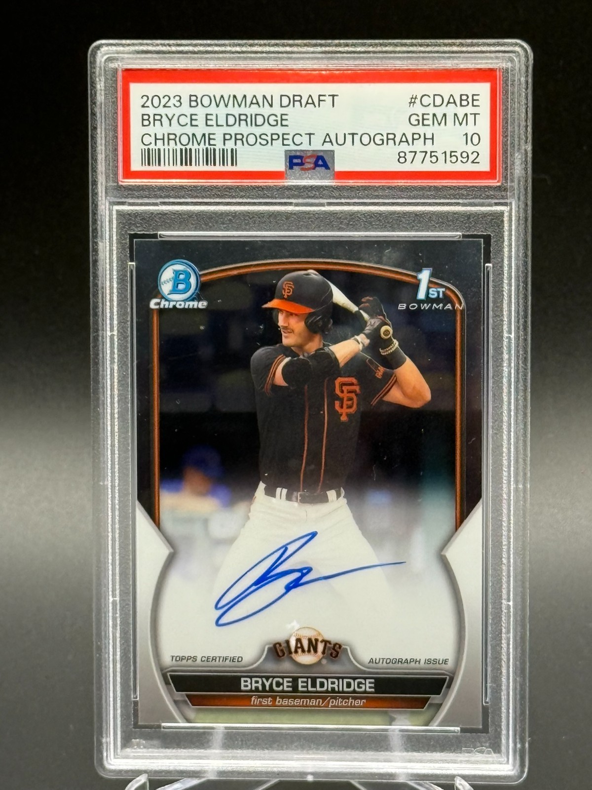 2023 Bowman Draft BRYCE ELDRIDGE 1st Chrome Auto PSA 10 CDA-BE
