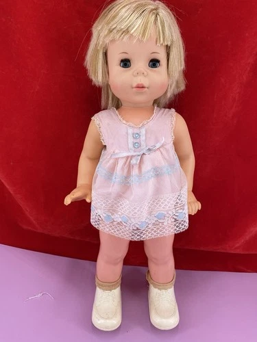Vintage 1964 Mattel Baby First Step Doll Original and Works