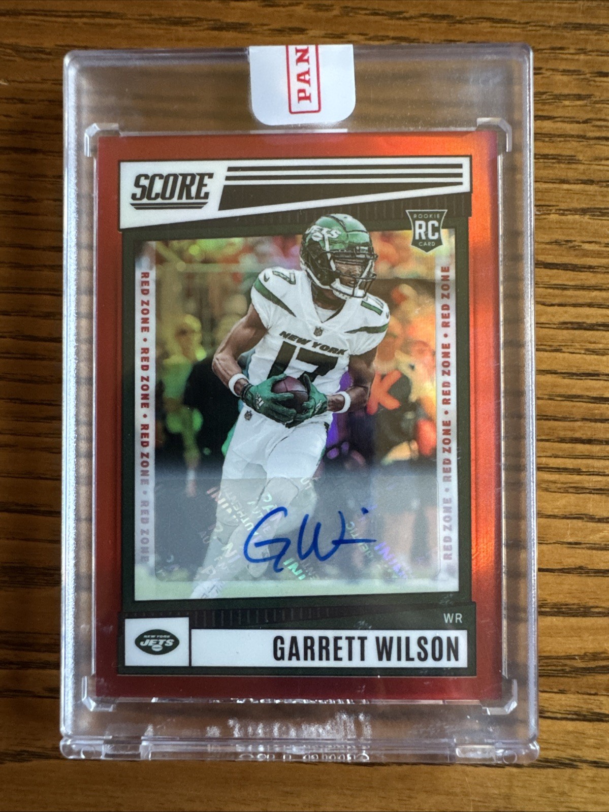 2022 Chronicles GARRETT WILSON Auto RC!! Red Zone Prizm!! #15/20!! Panini Sealed