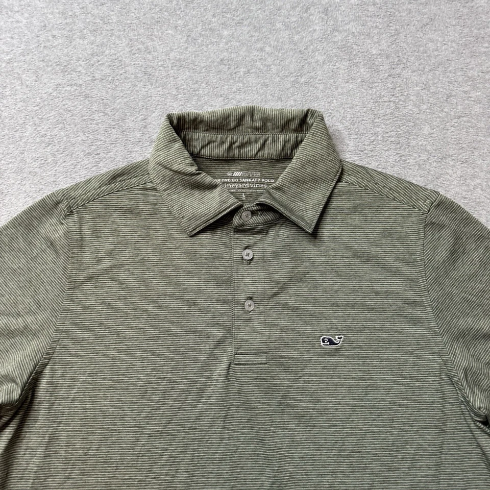Vineyard Vines On The Go Sankaty Polo Shirt Boys Large Green Athleisure Golf - Image 3 of 4