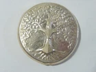 2 OZ  Silver Tree of Life,  Puck Button -hand poured  .999 Fine From SMS
