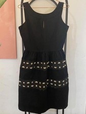 FRENCH KITTY Vintage Black & White ‘Kitten Head’ Retro 50’s Dress | NEW | Size S