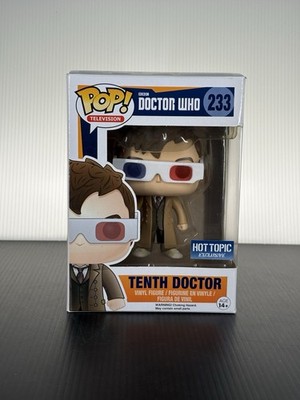 Funko Pop! Doctor Who Tenth Doctor #233 3D Glasses Hot Topic w/ Protector