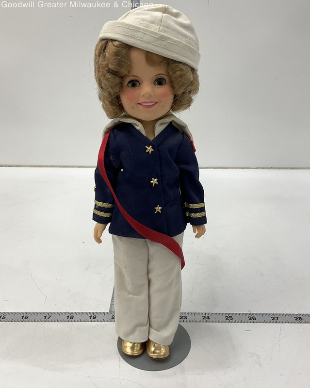 Vintage Ideal Shirley Temple Sailor Outfit Collectible Doll w/ Stand