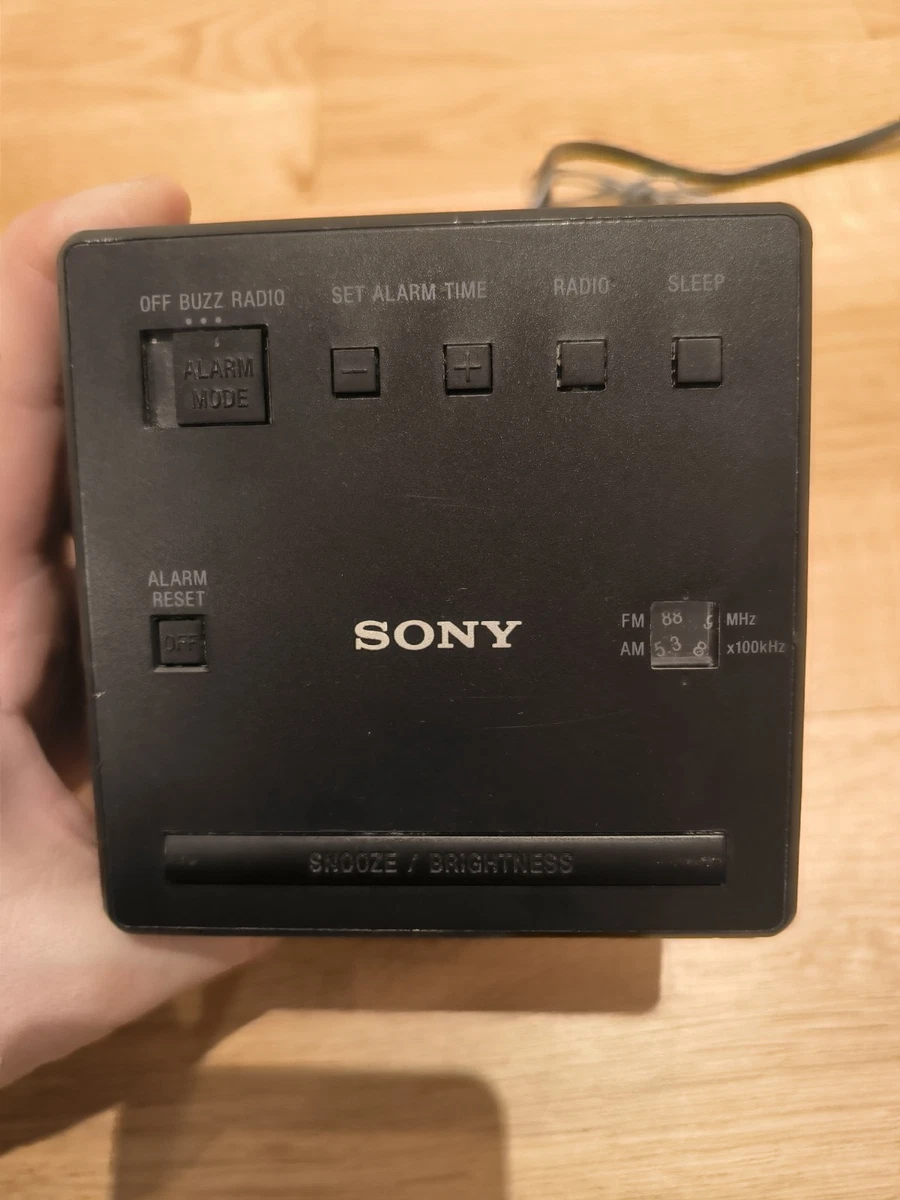 Sony ICF-C1B Radiowecker Würfel – Schwarz – Voll funktionsfähig!