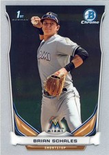 (61) 2014 Bowman Draft BRIAN SCHALES Rookie LOT ALL CHROME Marlins CDP103
