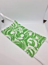 Green Swirl Print Washable Double Layer Fabric Face Mask Reusable Cloth
