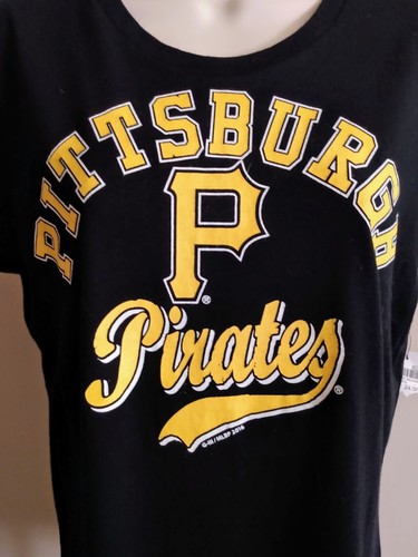 NWT Pittsburgh Pirates Shirt Women's Size L G-III 4her by Carl Banks MLB Black - Picture 2 of 8