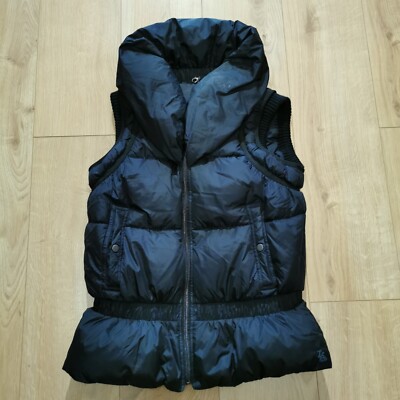 Levi's Weste Jacke Damen M Medium Schwarz Bodywarmer Full Zip Wattiert Puffer