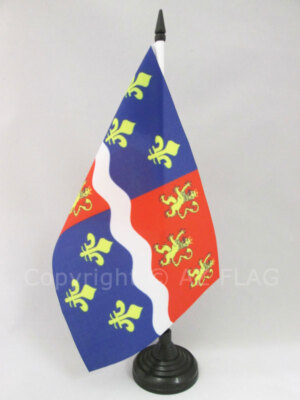 Drapeau De Table Bruges – 21x14cm – Petit Drapeau De Bureau – Flandres