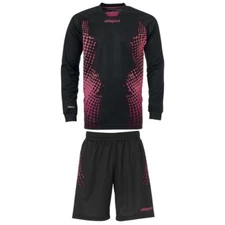 Uhlsport Anatomic Endurance GK Kit Black/Pink Shirt + Shorts Mens L NWT Soccer