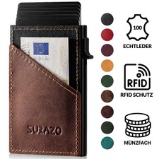 SURAZO  Echtleder RFID Geldbörse Kartenetui ...