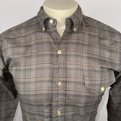 Vtg 50s 60s McGregor Shirt Mens Medium Golden Key Wash n Wear Gray