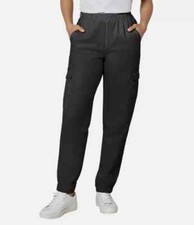 NWT The Gap Women's Size L Black Twill Cargo Pants w/ Elastic Waist Super Soft 